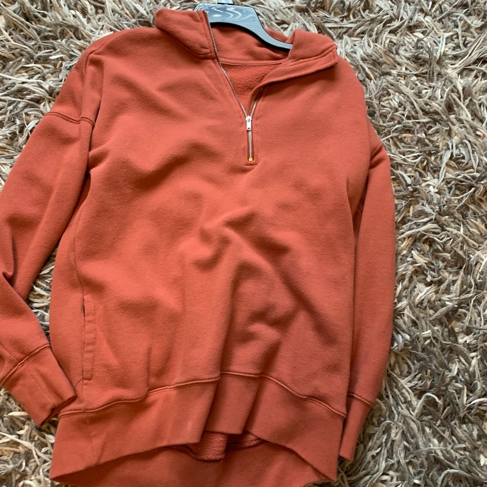Aerie quarter zip sweatshirt red